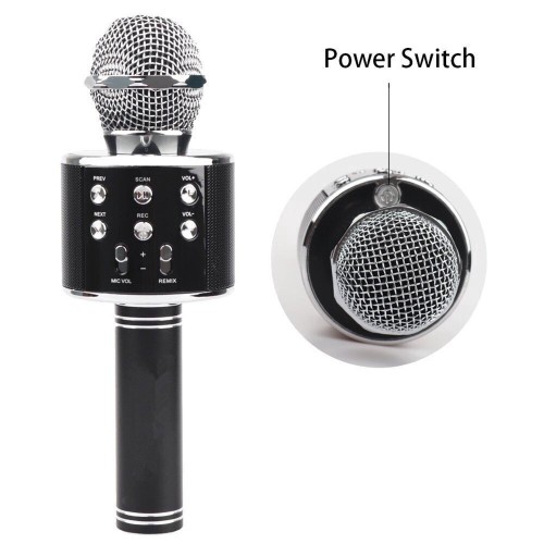 Micro karaoke bluetooth kiêm loa thông minh WS-858 siêu bass ( màu ngẫu nhiên)