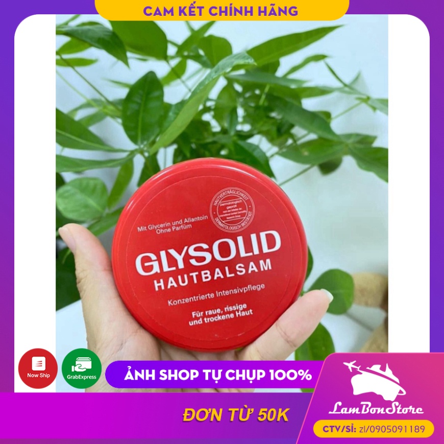 Kem dưỡng ẩm Glysolid Hautbalsam chăm sóc da giảm nứt nẻ chân tay 100ml
