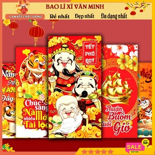 Combo 100c Bao Lì Xì 2022 Giá Sỉ Rẻ Tết Độc Lạ Màu Đỏ Đẹp Hoạt Hình Nhâm Dần Cute Dễ Thương Thần Tài