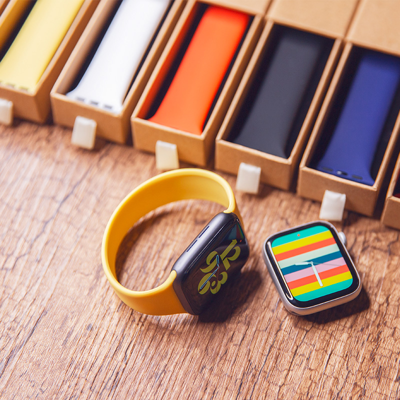 Dây đeo đồng hồ bằng silicon mềm cho đồng hồ Apple 6 Se5 4 3 2 1 38mm 40mm 44mm 42mm