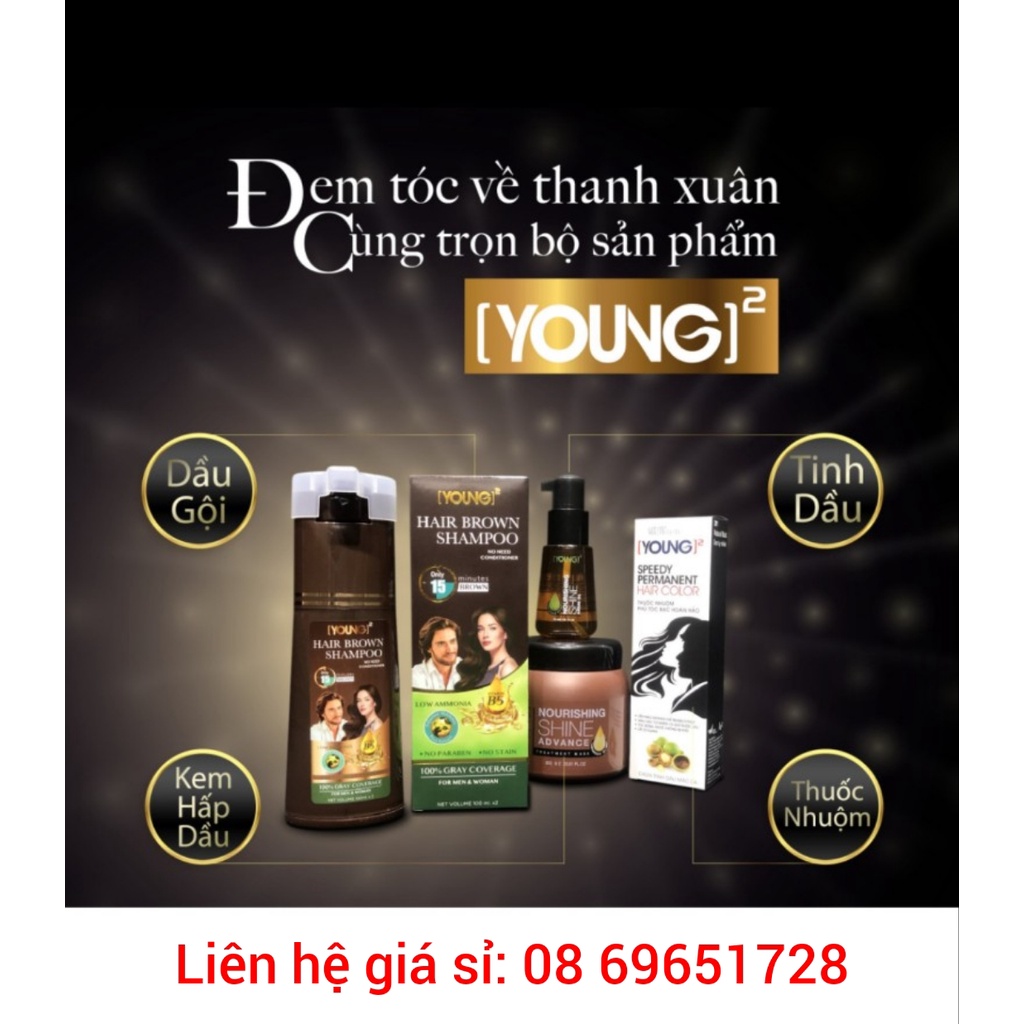 Nhuộm phủ tóc bạc hoàn hảo YOUNG 60 ml