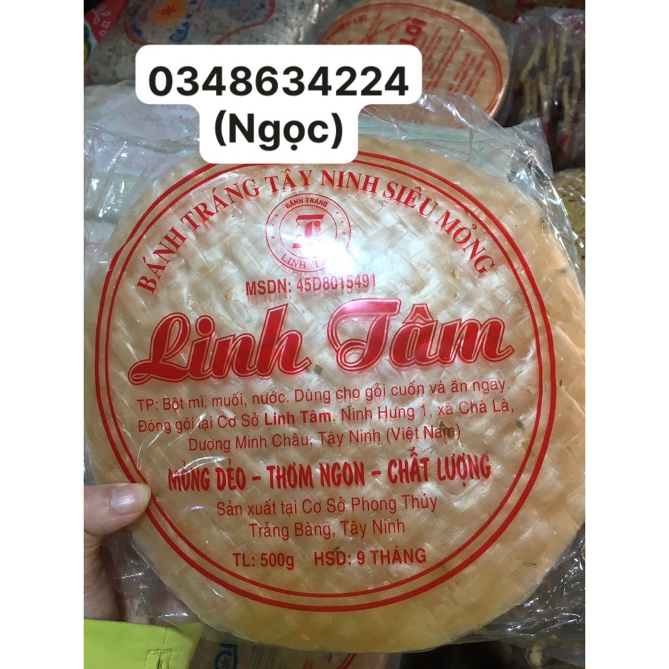 Bánh tráng Tây Ninh loại tròn siêu mỏng Linh Tâm