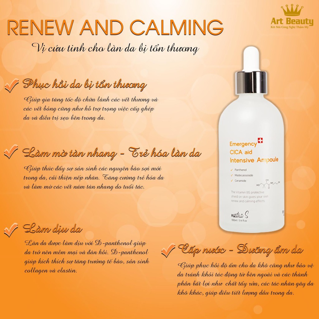 Tinh Chất Cấp Ẩm Và Căng Bóng Medic S Renew And Calming Intensive Ampoule - 100ml