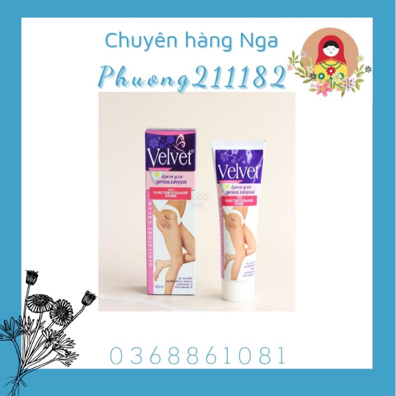 Kem tẩy lông Velvet 100ml của Nga