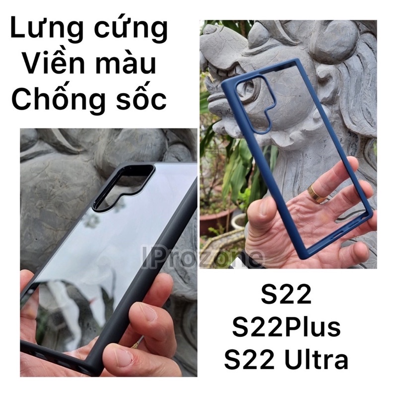 Ốp Likgus lưng meka chống ố viền màu cho samsung S22/S22plus/S22ultra