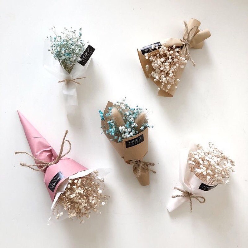 Bó hoa khô mini làm quà tặng, chúc mừng, tri ân | BigBuy360 - bigbuy360.vn