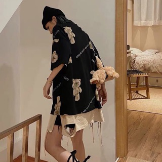 Áo thun nữ ❤️freeship❤️ áo thun tay lỡ bear 🌵🌵nam nữ unisex
