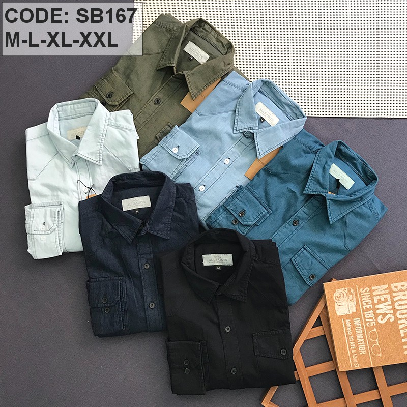 Sơ mi nam tay dài Demin - SB167