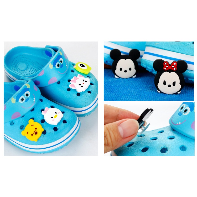 Ghim Cài Giày Trang Trí Hình Mickey Mouse Jibbitz Anime Minnie Cat Crocs Jibbits Trang Trí Phụ Kiện Giày Cho Nữ Disney Jibbitz