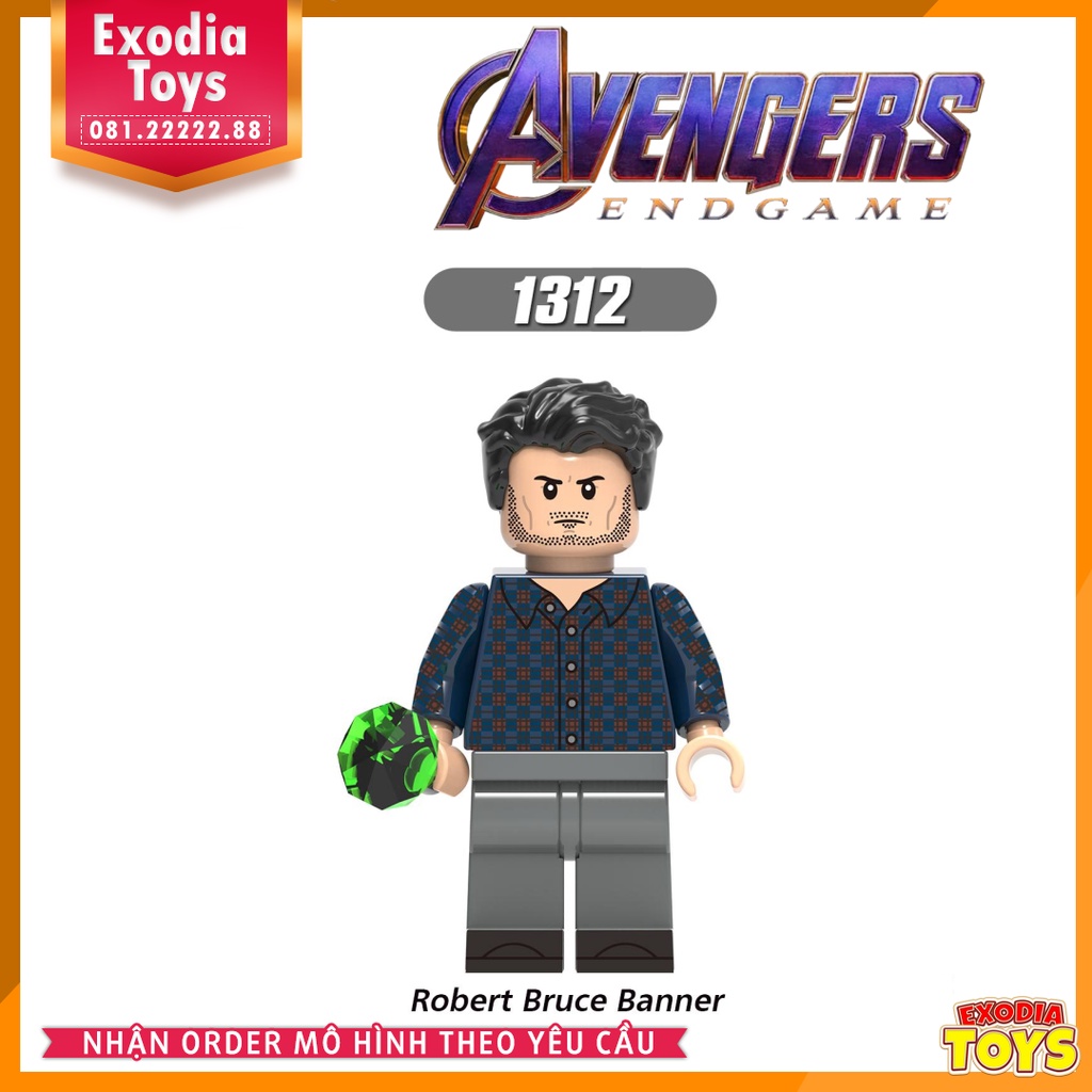 Xếp hình Minifigure Marvel Biệt đội siêu anh hùng Avengers Endgame - Đồ Chơi Lắp Ghép Sáng Tạo - X0264