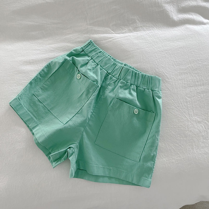 Quần short MNGRL cotton màu kẹo ngọt phong cách Hàn Quốc dành cho trẻ em