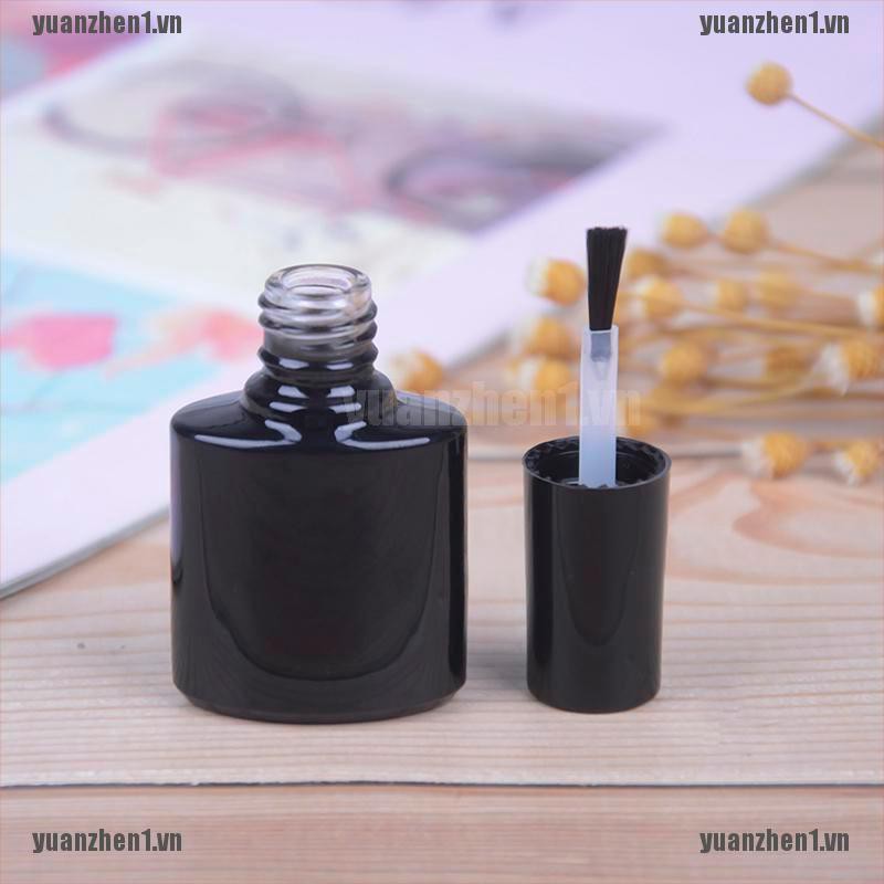 Chai Rỗng Đựng Nước Sơn Móng Tay Bằng Thủy Tinh Màu Đen 10ml YUANZHEN1