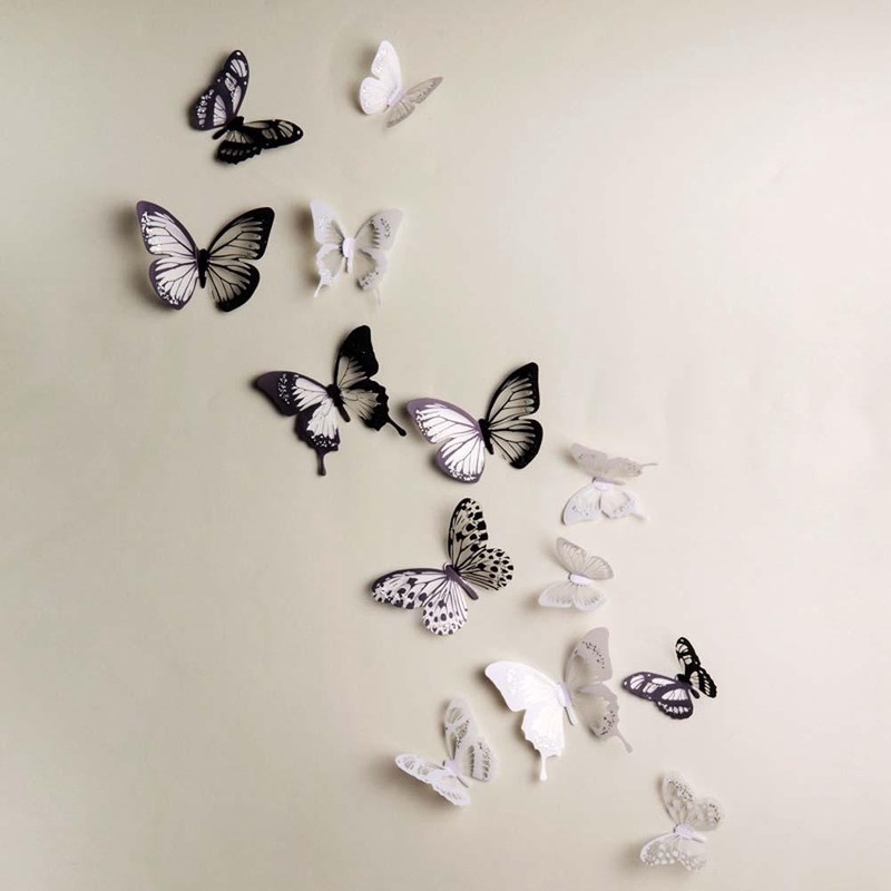 18 Decal dán tường hình con bướm 3D dùng trang trí phòng