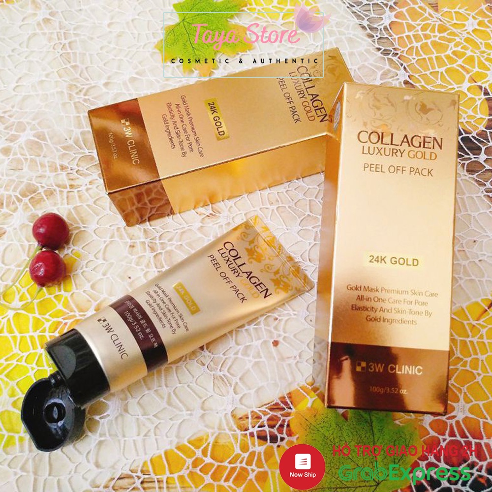 Mặt nạ lột tinh chất vàng Collagen Luxury Gold Peel Off Pack 3W Clinic Hàn Quốc 100g