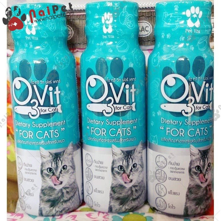 Siro Bổ Sung Dinh Dưỡng Dành Cho Mèo và Chó Canxi Omega-3 O3Vit Thái Lan 50ml