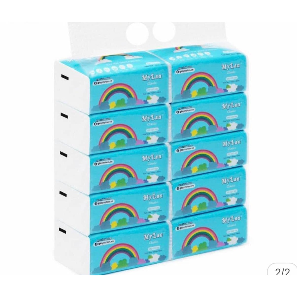 THÙNG 30 GÓI GIẤY RÚT CẦU VỒNG, GIẤY RÚT GẤU TRÚC MYLAN 3 LỚP - XỊN ĐẸP