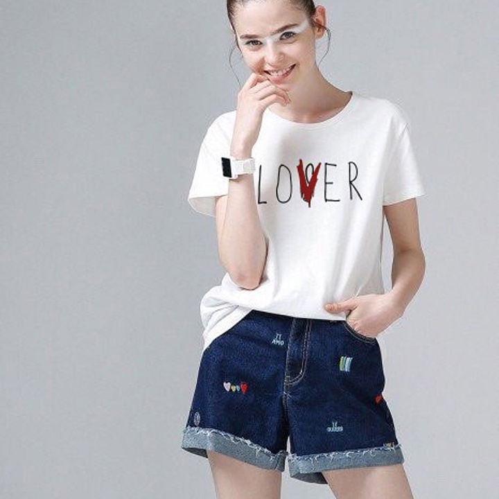 Áo Thun Nữ Màu Trắng In Chữ LOVER LOSER MYROSE169