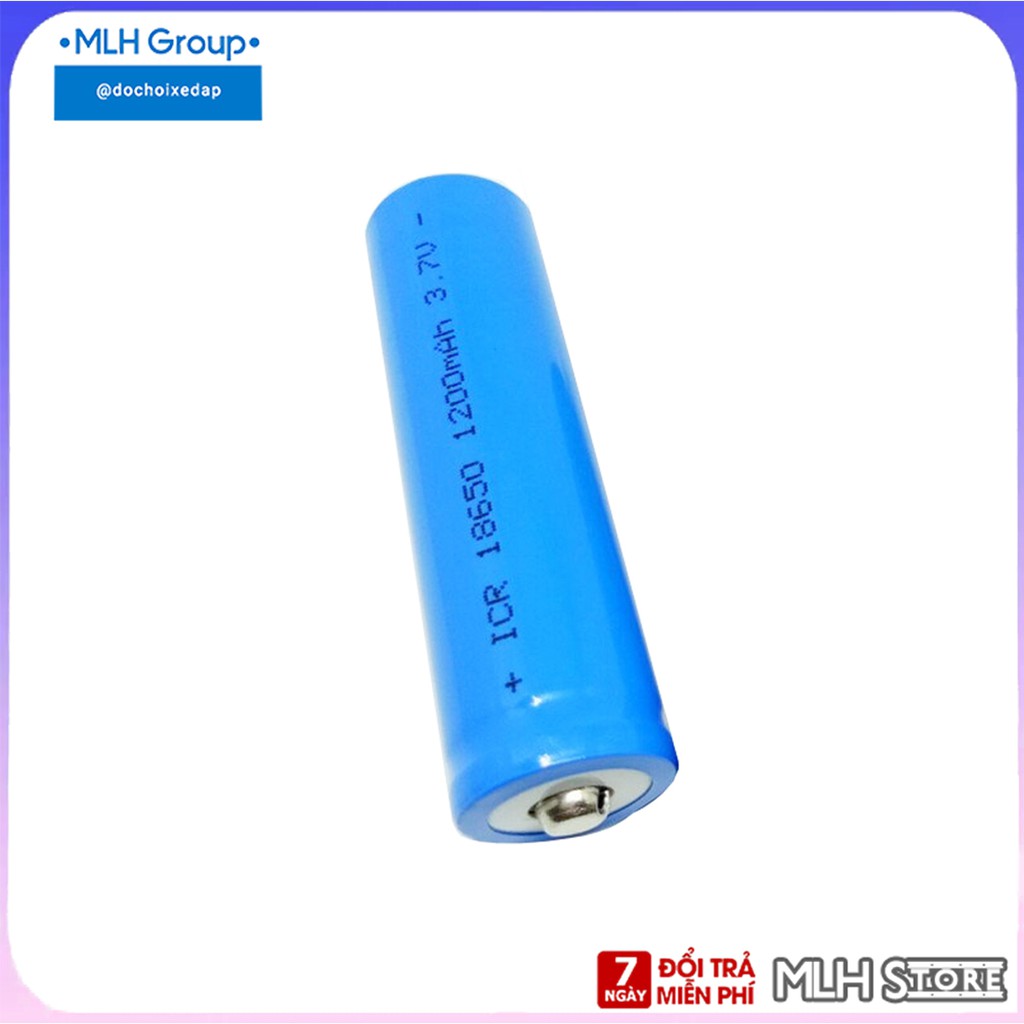 Pin 18650 3.7V 1200mAh Lion Lithium ICR Dùng Gắn Đồ Chơi/ Đèn Pin Sạc/ Thay Thế Pin Đèn Xe Đạp MLH