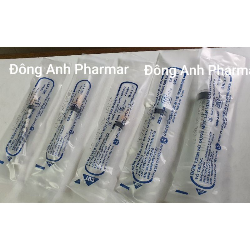 Bơm tiêm/ống chích dùng 1 lần Vinahancook đủ size (bán lẻ từng cái) - Đông Anh Pharma