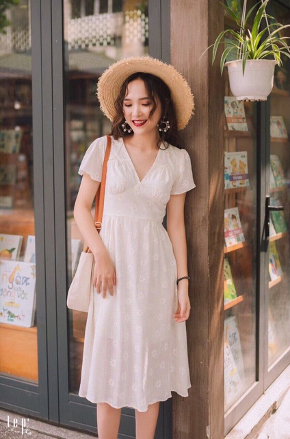 ĐẦM MAXI HOA CÚC (KÈM HÌNH THẬT)