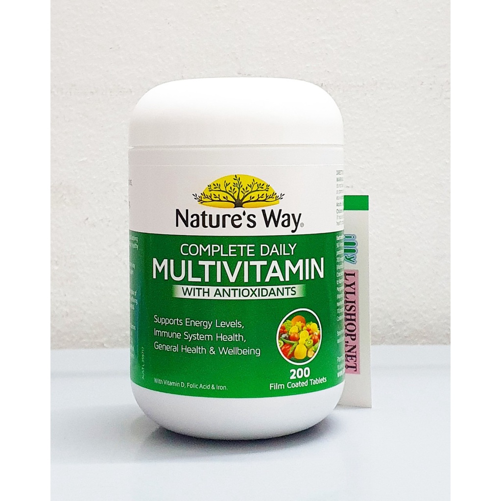 Date 9/25 - Vitamin Tổng Hợp Multivitamin hãng Nature’s Way chai 200 viên của Úc