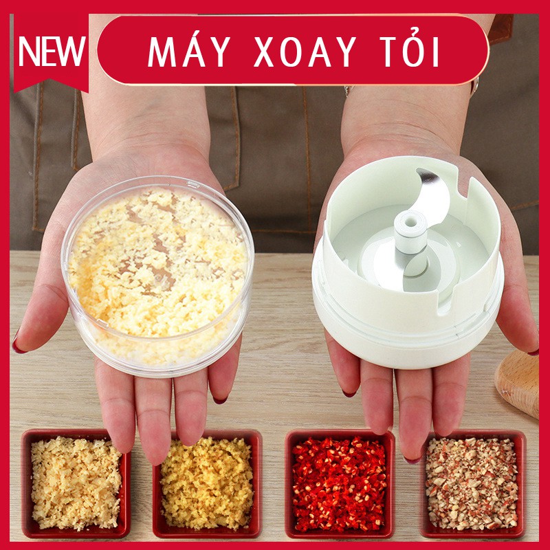 [Mẫu 2] Máy xay tỏi, ớt cầm tay đa năng cao cấp, máy chopper xay tỏi ớt KN STORE