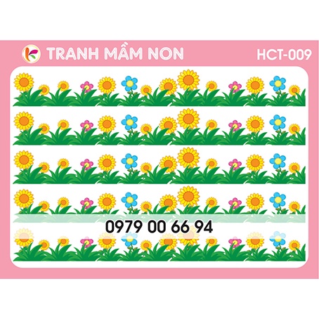 DECAL TRANG TRÍ LỚP-HOA CHÂN TƯỜNG 6-10