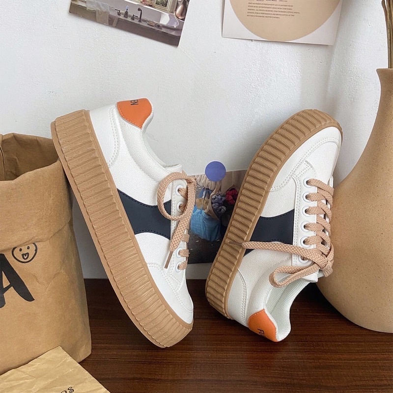 Giày Thể Thao Nữ Đế Sò Phối Màu Lạ Mắt Style Ulzzang Đẹp 2022 Mã GĐS2M