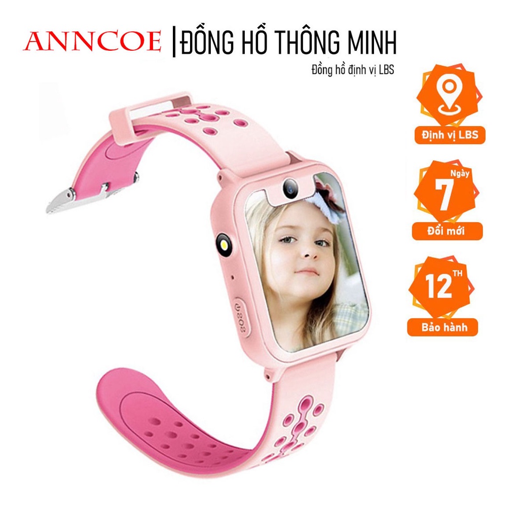 Đồng hồ thông minh trẻ em ANNCOE A102 nghe gọi nhắn tin định vị từ xa - đổi được hình nền- phù hợp với trẻ từ 4-12 tuổi