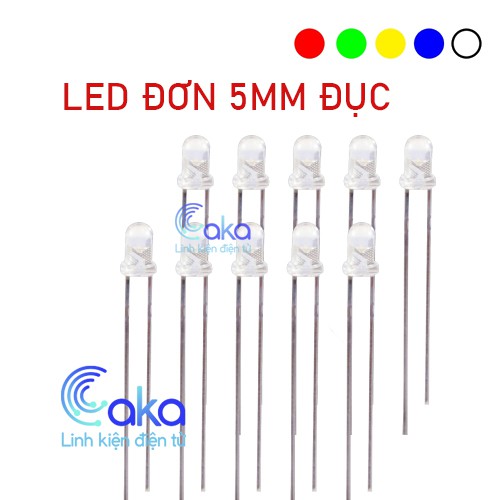 LED Đơn 5mm Đục (Gói 10 con)