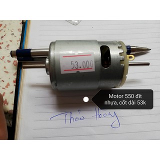 Motor 550 đít nhựa, cốt dài, thích hợp DIY máy bơm nước, máy mày, khoan mini
Ảnh chụp thực tế, hàng chất lượng cao