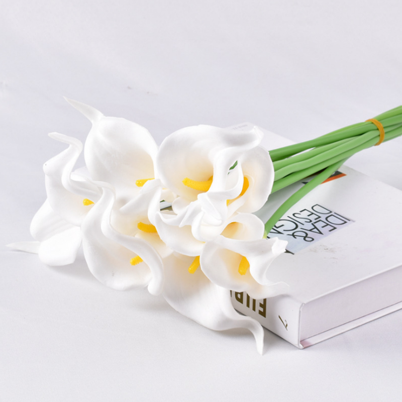 1 Bó Hoa Calla Lily Nhân Tạo Bằng Latex Trang Trí Nhà Cửa