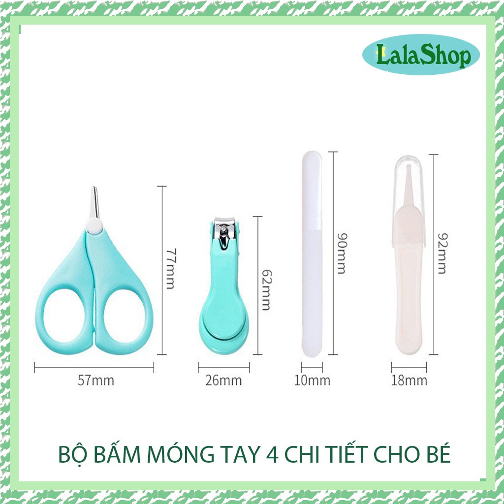 Bộ bấm móng tay 4 chi tiết cho bé sơ sinh cao cấp