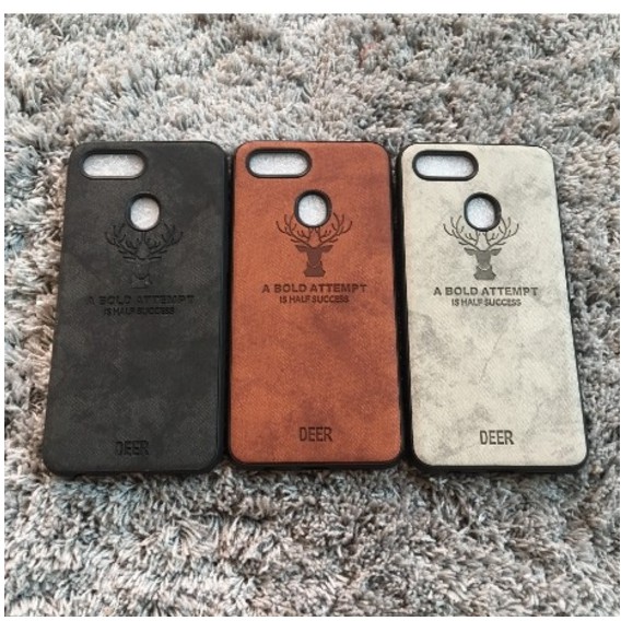 Ốp lưng giả da Oppo F9 họa tiết hươu sang trọng | BigBuy360 - bigbuy360.vn