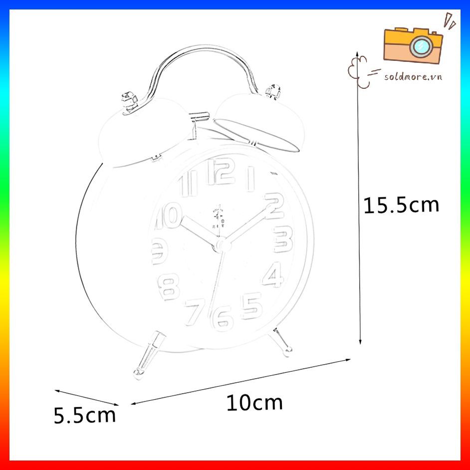 Đồng Hồ Báo Thức Hình Tròn Cỡ Lớn Thiết Kế Cá Tính Cho Học Sinh