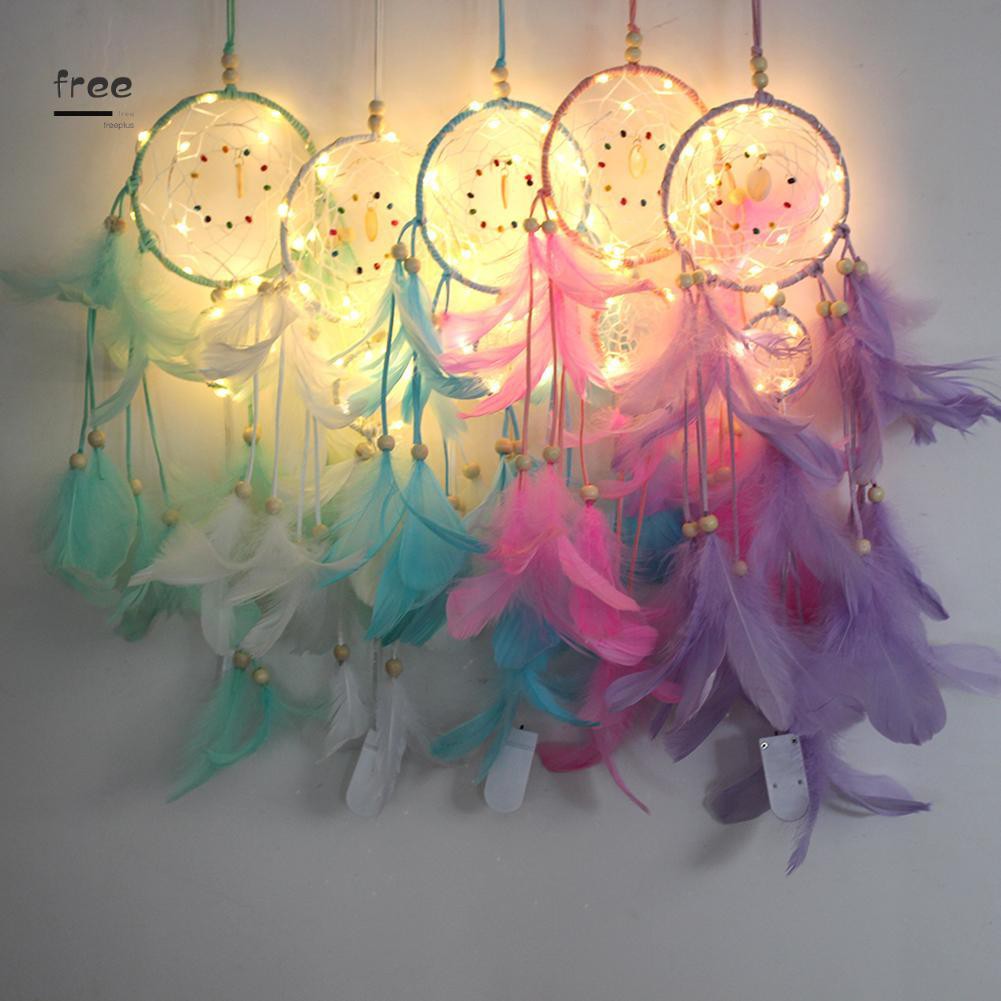 Dream Catcher Gắn Đèn Led Treo Trang Trí