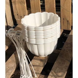 Bộ 10 chậu treo trồng cây hình bí kích thước fi 20 x 14 cm
