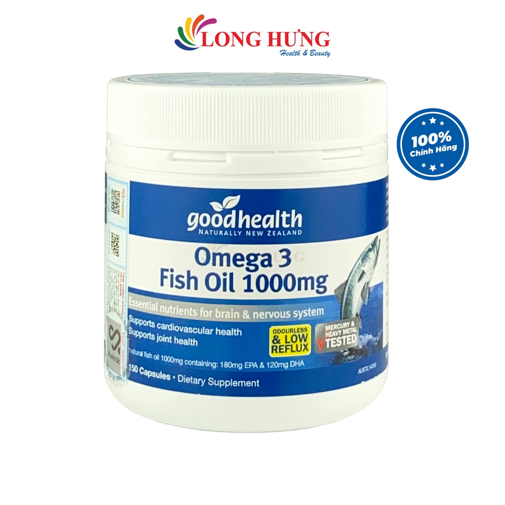 Viên uống GoodHealth Omega 3 Fish Oil 1000mg hỗ trợ tim mạch trí não