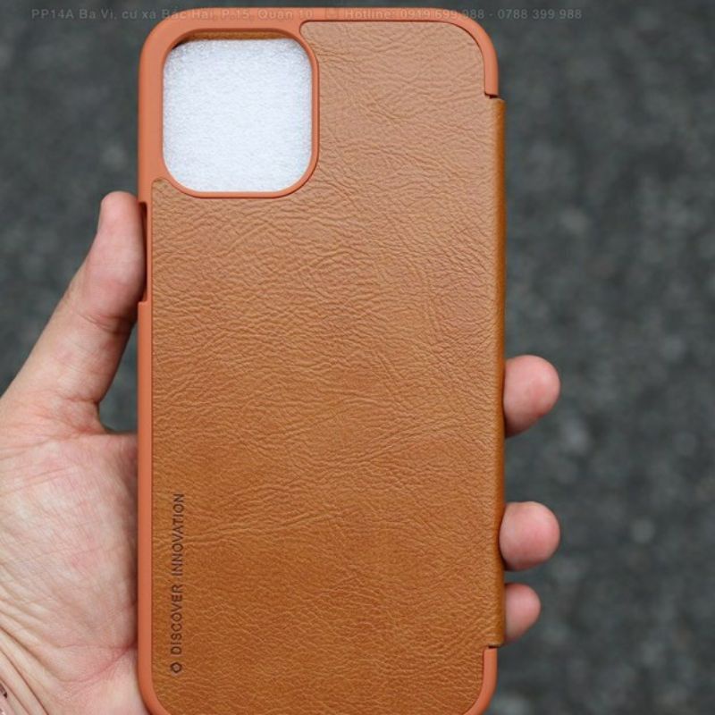Bao da iPhone 14 pro max/14/13 pro max/13 pro/13/13 mini/ 12 / 12 Pro Max / 12 pro / 12 mini Nillkin Qin Leather