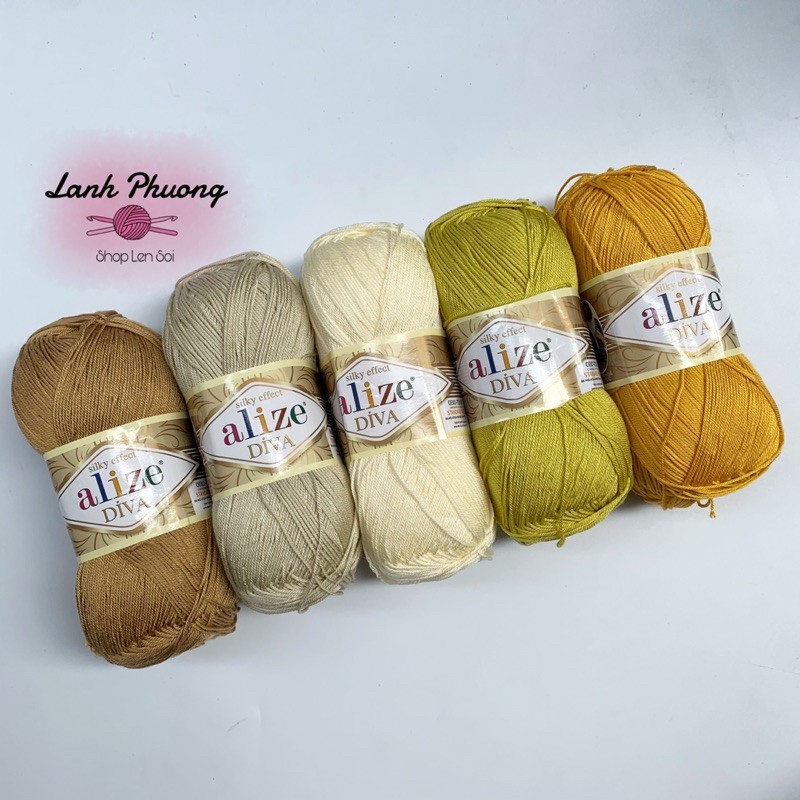 Sợi mùa hè alize diva 100 gram (inbox chọn màu)