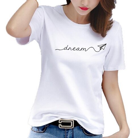 áo thun nữ đơn giản giản dị dễ thương kiểu chữ dream