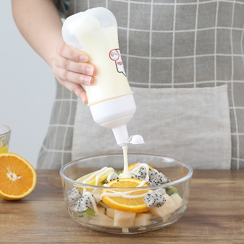 Bình Nhựa Đựng Nước Sốt 350ml Có Nắp Đậy Tiện Lợi