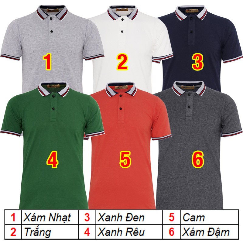 Áo thun polo nam cổ bẻ phối bo dệt độc đáo SPMAHT06 - PigoFashion