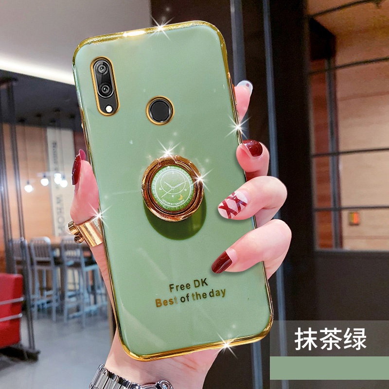 Ốp điện thoại đính kim tuyến có vòng đỡ nam châm cao cấp cho Huawei Y7 Pro Y6P Y5 Y9 Prime 2019 Y6 Pro 2019