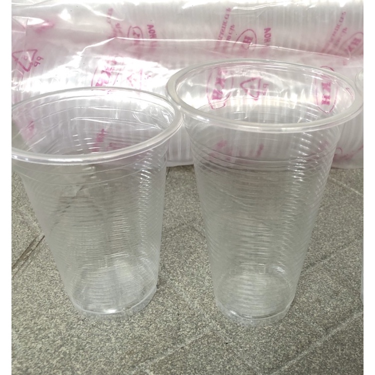 50cái Ly nhựa sọc 430ml/650ml