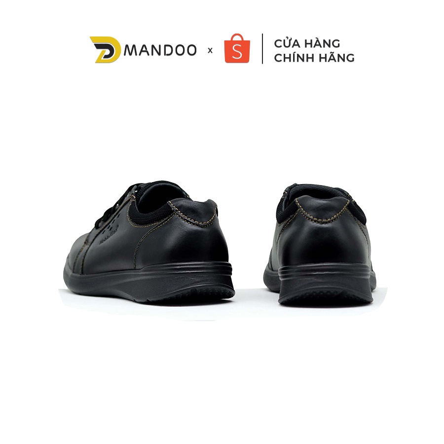 Giày Nam Công Sở Cột Dây Da Bò Thật Mandoo Tăng Chiều Cao NB1 Màu Đen - Nâu