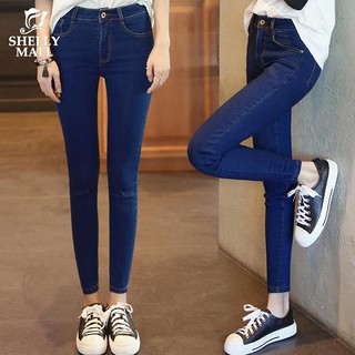 Quần jeans nữ lưng cao co dãn tốt