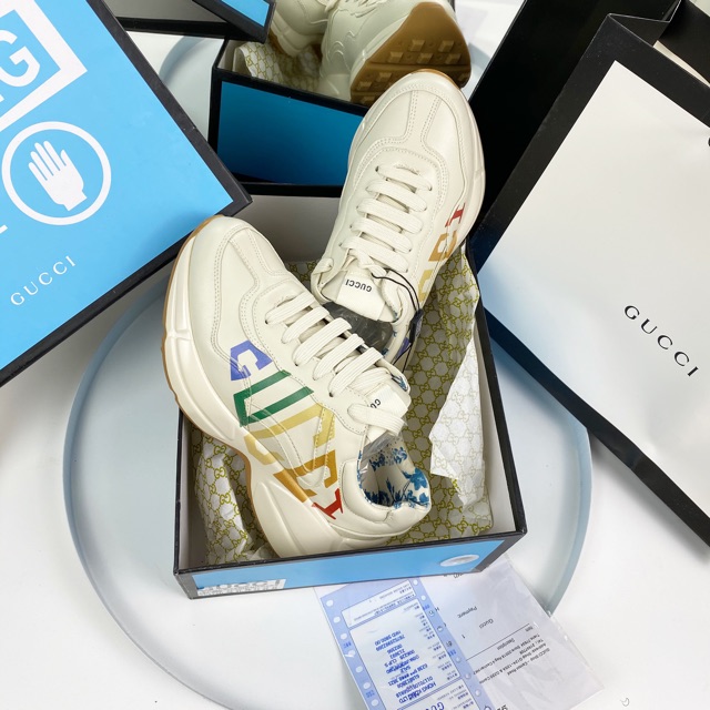 Giày thể thao sneaker gc chữ ngang màu trơn đế hoa vip fullbox bill túi giấy