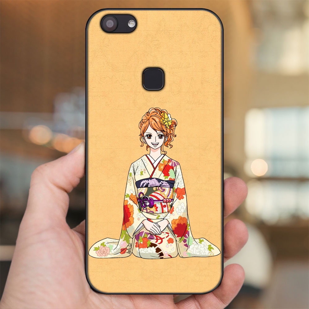 Ốp lưng Vivo V7, V7 Plus viền đen in hình Nami One Piece Đảo Hải Tặc