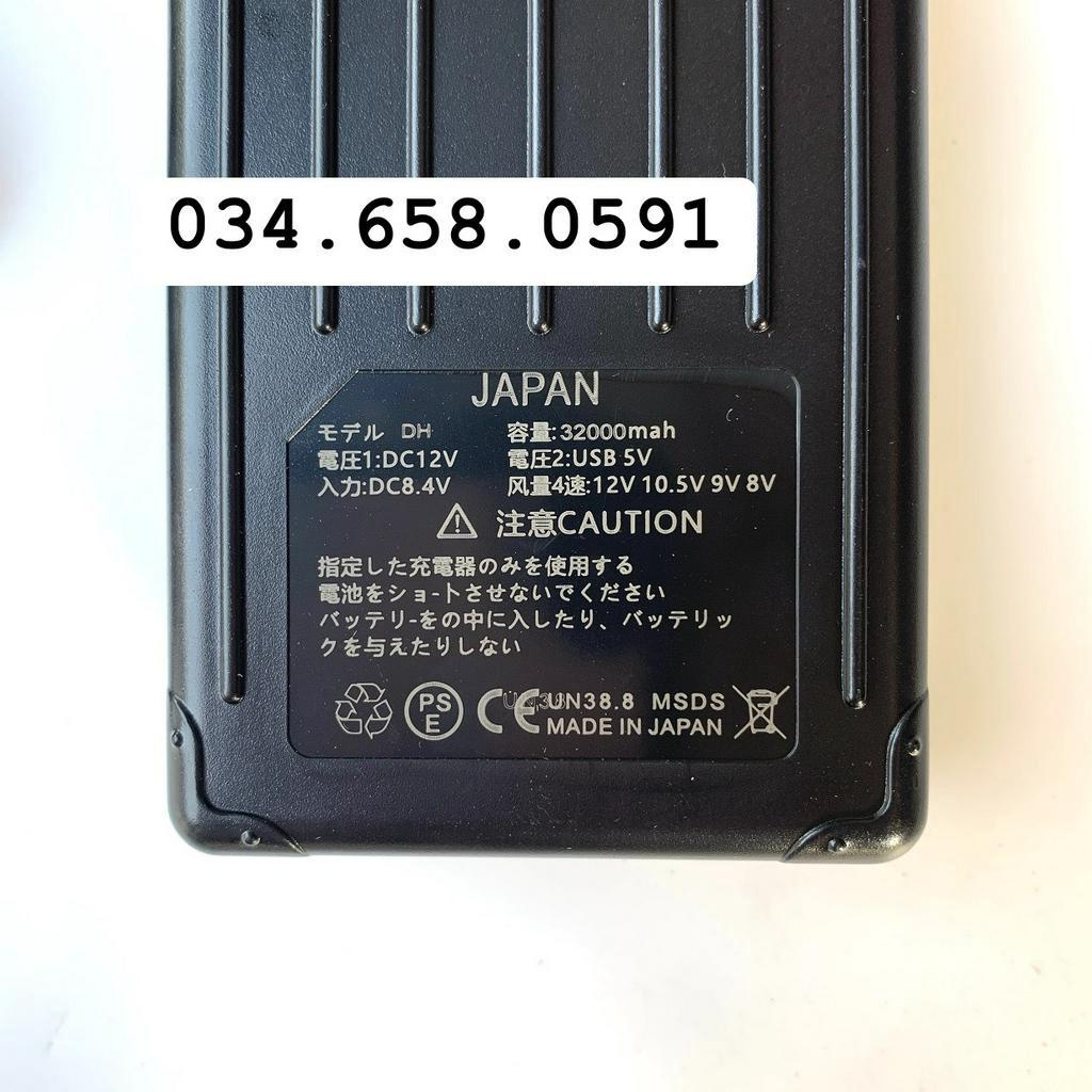 [ PIN 32.000] Bộ Pin Áo Điều Hoà 32.000mAh , Hàng Chính Hãng Bảo Hành 12 Tháng